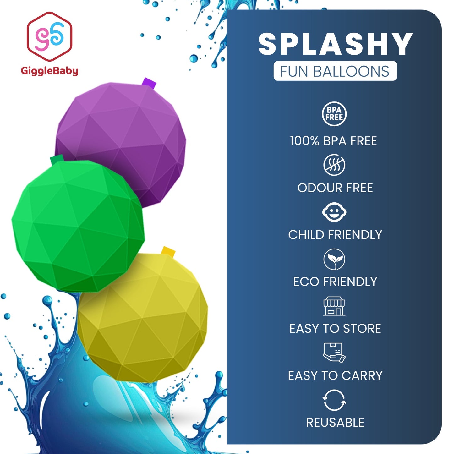 Features Of Splashy Balloons