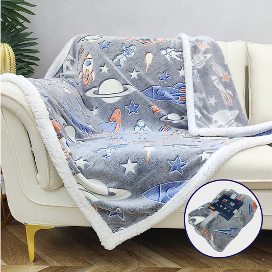 GiggleBaby Snuggly Glow Blanket (Space Journey)